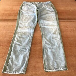 Frame Le Beau Jeans Women 25 Blue Green Two Tone Mid Rise Canteburry Preppy